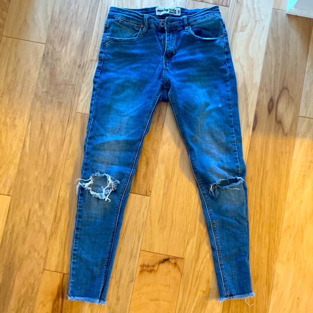 Monkey Ride Distressed Jeans - Size 3